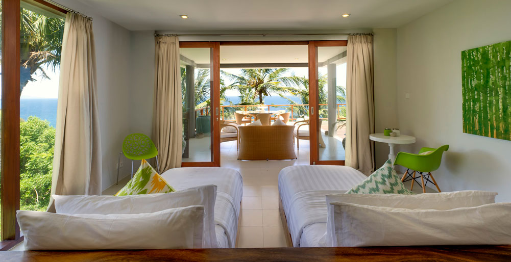 Malimbu Cliff Villa - Twin Bedroom